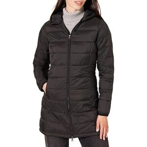 Amazon essentials black package hooded down jacket